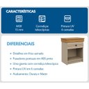 Ver imagem 7 de Conjunto Cama de Casal e 2 Mesas de Cabeceira England em MDF Corda/Freijó