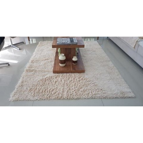 Tapete Algodão para Sala Quarto Escritório- 2,50M x 3,50M -Cru Pelo Médio