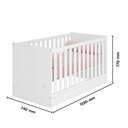 Ver imagem 3 de Quarto Bebe Infantil Doce Sonho Berço Mini Cama e Cômoda Sapateira 1 Porta 4 Gavetas Qmovi