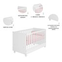 Ver imagem 4 de Quarto Bebe Infantil Doce Sonho Berço Mini Cama e Cômoda Sapateira 1 Porta 4 Gavetas Qmovi