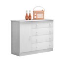 Ver imagem 5 de Quarto Bebe Infantil Doce Sonho Berço Mini Cama e Cômoda Sapateira 1 Porta 4 Gavetas Qmovi
