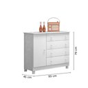 Ver imagem 6 de Quarto Bebe Infantil Doce Sonho Berço Mini Cama e Cômoda Sapateira 1 Porta 4 Gavetas Qmovi