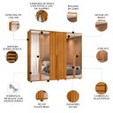 Ver imagem 3 de Guarda Roupa Casal 278cm 6 Portas 8 Espelhos Zac Cinamomo Z10 - Mpozenato