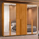 Ver imagem 2 de Guarda Roupa Casal 278cm 6 Portas 8 Espelhos Zac Cinamomo Z10 - Mpozenato