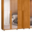 Ver imagem 6 de Guarda Roupa Casal 278cm 6 Portas 8 Espelhos Zac Cinamomo Z10 - Mpozenato