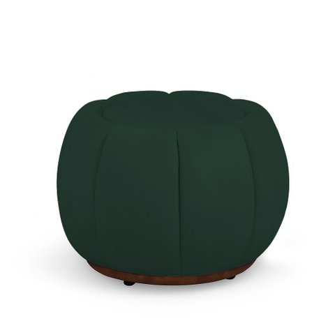 Puff Decorativo Orgânico Fixo Nuvem Veludo Verde - Loja Sheep