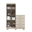 Ver imagem 5 de Roupeiro Cômoda 2 Portas 4 gavetas Cristal - Fendi Vila Rica
