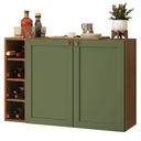 Ver imagem 2 de Buffet Aparador com Adega 100cm 2 Portas Rustic/Verde Vik Madesa 16