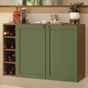 Ver imagem 1 de Buffet Aparador com Adega 100cm 2 Portas Rustic/verde Vik Madesa 16