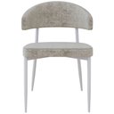 Ver imagem 3 de Kit 06 Cadeiras Estofada para Sala de Jantar Serena Branco C01 Linho Lautrec Off White - Lyam Decor