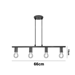 Pendente New Bar na Cor Cobre para 4 Lâmpadas E-27 Bivolt - 5