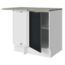 Ver imagem 5 de Balcão de Canto Madesa Lux 1 Porta 60 cm Profundidade (Com Tampo) Branco/Preto