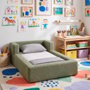 Ver imagem 2 de Cama Montessoriana Solteiro Desmontável com Colchão em Bouclé:Verde