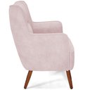 Ver imagem 6 de Poltrona Decorativa Fixa Pés de Madeira Isabella D02 Veludo Rosê B-305 - Lyam Decor