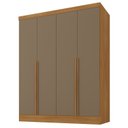 Ver imagem 2 de Guarda-Roupa 100% MDF 4 Portas 3 Gavetas Sevilha Yescasa Marrom/Cinamomo/Cappuccino