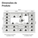 Ver imagem 3 de Armário de Cozinha Completa 100% Mdf 290 Cm Smart Madesa 01 Branco