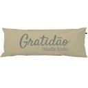 Ver imagem 1 de Travesseiro De Corpo Body Pillow 40x130cm Gratidão Cinza - Capa com enchimento