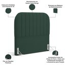 Ver imagem 4 de Cabeceira Cama Box Casal Estofada Orgânica 140cm Alice W01 Suede Verde Musgo - Lyam Decor