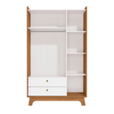 Ver imagem 4 de Guarda-roupas 3 Portas 2 Gavetas:canela/branco