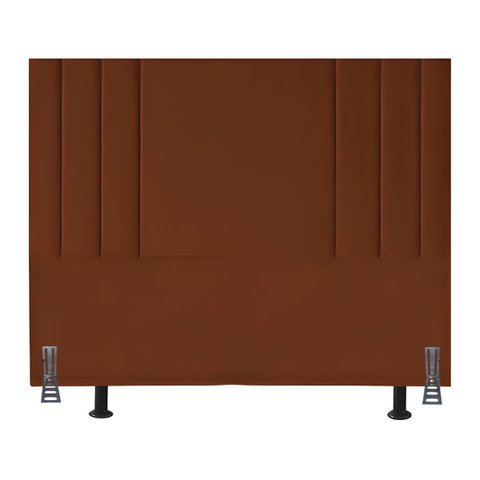 Cabeceira Solteiro Estofada 90 Cm Suede Frame Cama Box Elegante:terracota