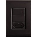 Ver imagem 2 de Conjunto 4x2 Tramontina Liz Grafite 1 Interruptor Simples 10a e 1 Tomada 2p+t 10a~250v