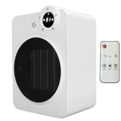 Aquecedor Eletrico Portatil Display Digital Controle Ajuste de Temperatura Angulo 70 Graus Quarto Sa