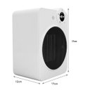 Ver imagem 6 de Aquecedor Eletrico Portatil Display Digital Controle Ajuste de Temperatura Angulo 70 Graus Quarto Sa