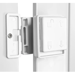 Porta Sanfonada de Correr Branco C/ Trinco Moderno - 210cm - 85cm - Permatti - 2