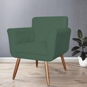 Ver imagem 3 de Kit com 2 Poltronas Cadeiras Isabella Estofadas Veludo Verde - Incasa Decor
