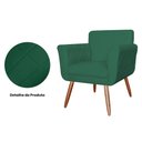 Ver imagem 4 de Kit com 2 Poltronas Cadeiras Isabella Estofadas Veludo Verde - Incasa Decor