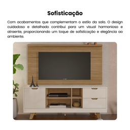 Rack para TV até 60 Polegadas 2 Gavetas Michigan - 10