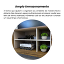 Ver imagem 7 de Rack para TV até 65 Polegadas 160cm 2 Gavetas 1 Porta 4 Nichos Michigan Marrom