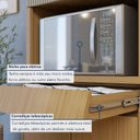 Ver mais imagens de Cozinha 5 Peças 10 Portas 5 Gavetas 270cm 100% MDF Simone Mendes Cinza/Carvalho/Greige