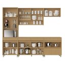 Ver imagem 4 de Cozinha 5 Peças 10 Portas 5 Gavetas 270cm 100% MDF Simone Mendes Cinza/Carvalho/Greige