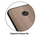 Ver mais imagens de Escrivaninha Mesa Escritório em L Estação de Trabalho ETP1515 Maxxi 150cm Preto E Walnut