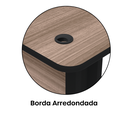 Ver imagem 7 de Escrivaninha Mesa Escritório em L Estação de Trabalho ETP1515 Maxxi 150cm Preto e Walnut Marrom