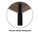 Ver imagem 6 de Escrivaninha Mesa Escritório em L Estação de Trabalho ETP1515 Maxxi 150cm Preto e Walnut Marrom