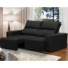 Sofá Retrátil e Reclinável 2 Lugares 1,50m Virginia Suede Preto Arapongas Decor - 1