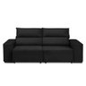 Sofá Retrátil e Reclinável 2 Lugares 1,50m Virginia Suede Preto Arapongas Decor - 3