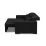 Sofá Retrátil e Reclinável 2 Lugares 1,50m Virginia Suede Preto Arapongas Decor - 4