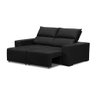 Sofá Retrátil e Reclinável 2 Lugares 1,50m Virginia Suede Preto Arapongas Decor - 2
