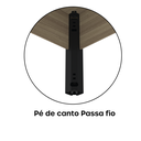 Ver imagem 6 de Escrivaninha Mesa Escritório em L Estação de Trabalho ETP1515 Maxxi 150cm Preto e Noce Naturalle Mar