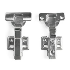 Kit 4 Dobradiças Inox Curva com Amortecedor 35mm