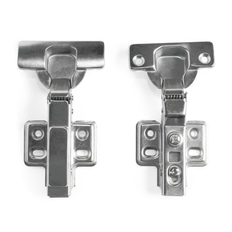 Kit 4 Dobradiças Inox Curva com Amortecedor 35mm