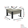 Mesa para Escritório em L Estação de Trabalho ETP1515 Maxxi - 4