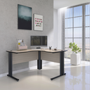 Ver imagem 1 de Escrivaninha Mesa Escritório em L Estação de Trabalho ETP1515 Maxxi 150cm Preto Casablanca Bege