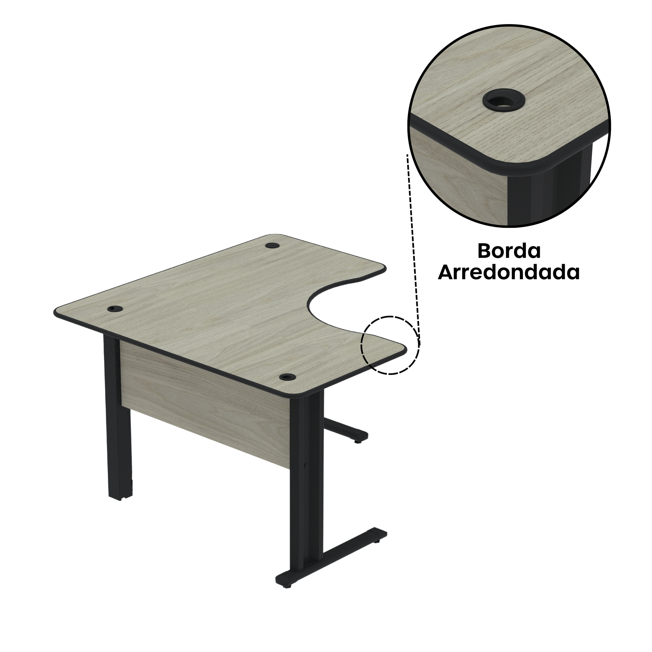 Mesa para Escritório em L Estação de Trabalho ETP1515 Maxxi - 12