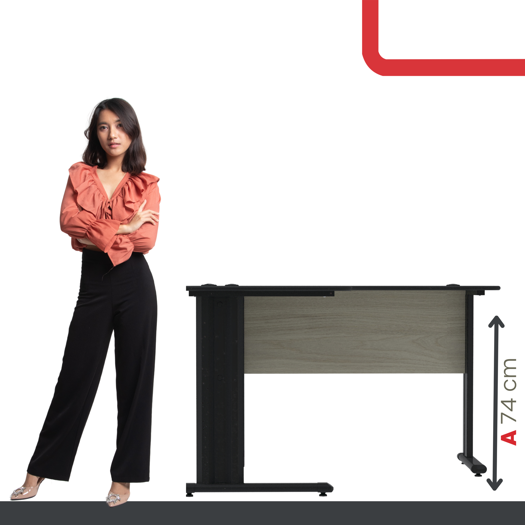 Mesa para Escritório em L Estação de Trabalho ETP1515 Maxxi - 5