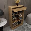 Ver imagem 1 de Sapateira Multiuso com 1 Gaveta e 4 Prateleiras Sa3404 Amêndoa Tecnomobili