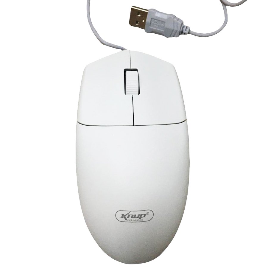 Mouse Óptico Fio USB 1000dpi 3 Botões KP-MU009 Branco Knup - 2